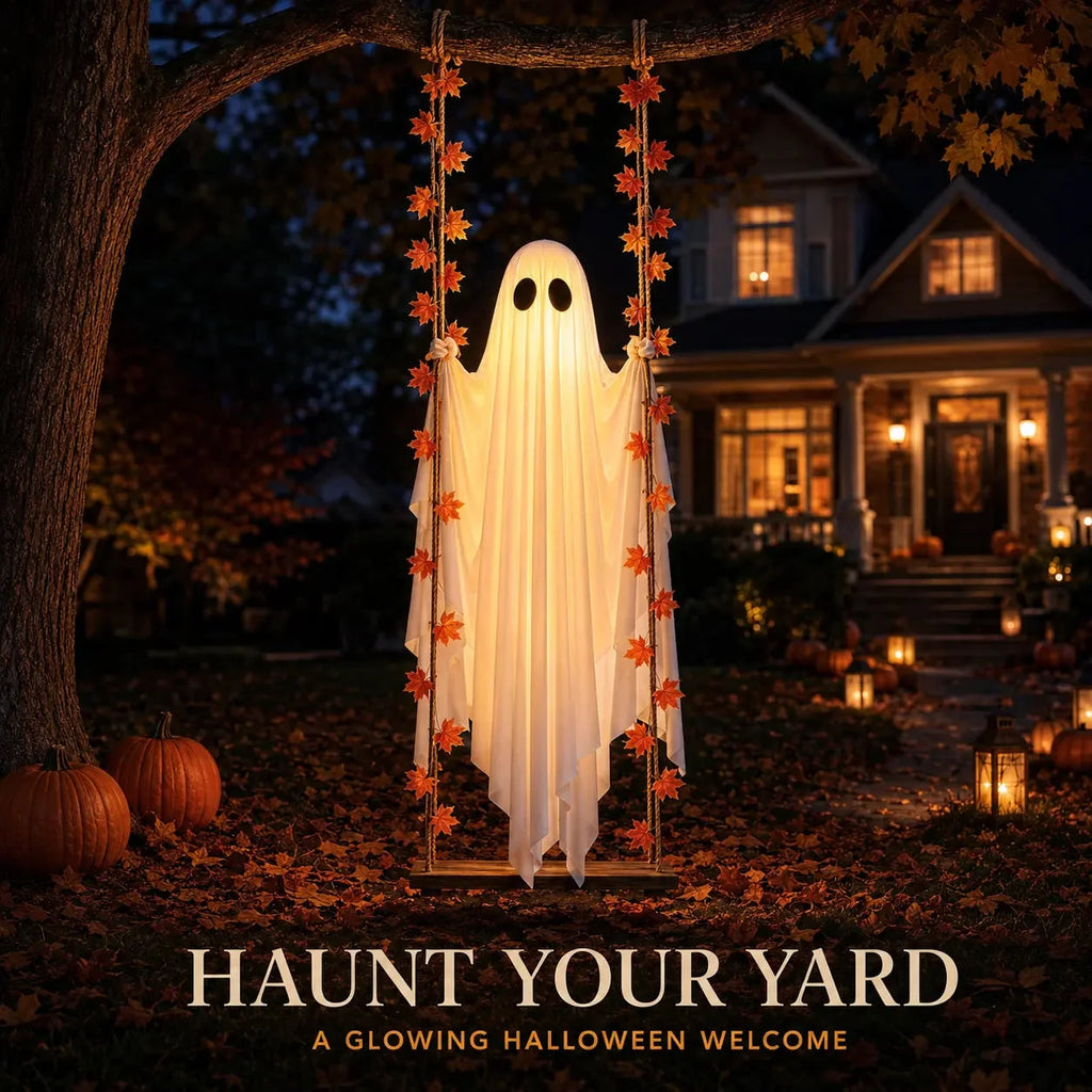 👻 Halloween Swinging Ghost Light Create A Magical Haunted Porch This Halloween 💡