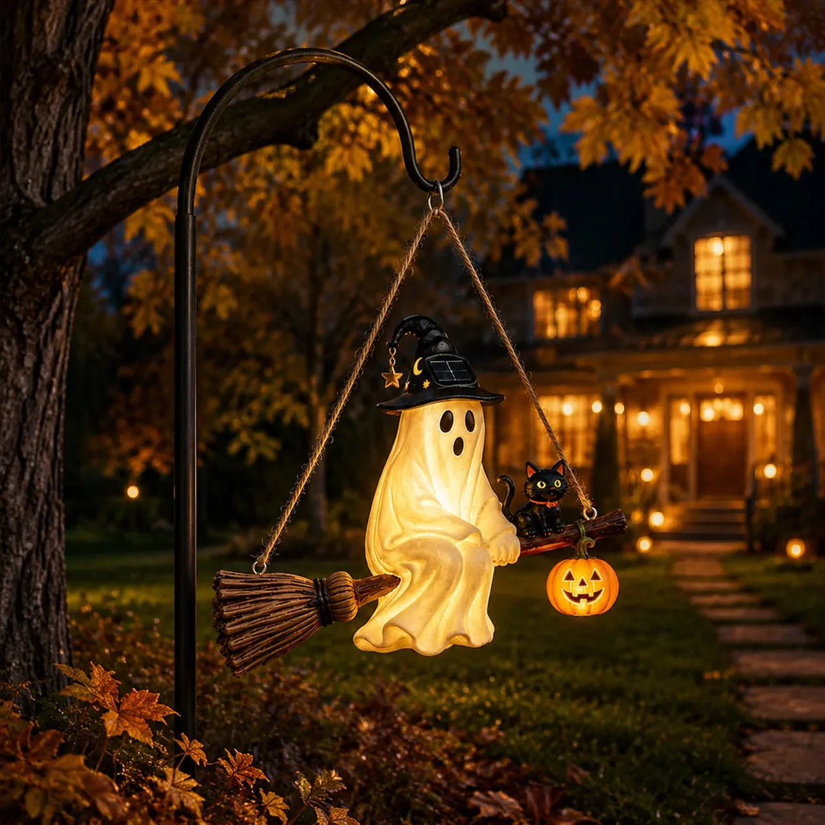 Solar ghost hanging light