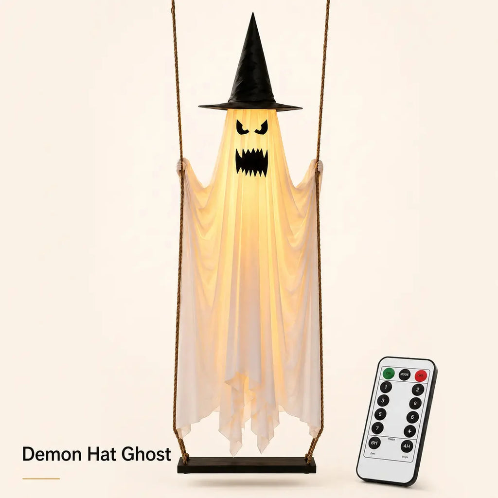 👻 Halloween Swinging Ghost Light Create A Magical Haunted Porch This Halloween 💡
