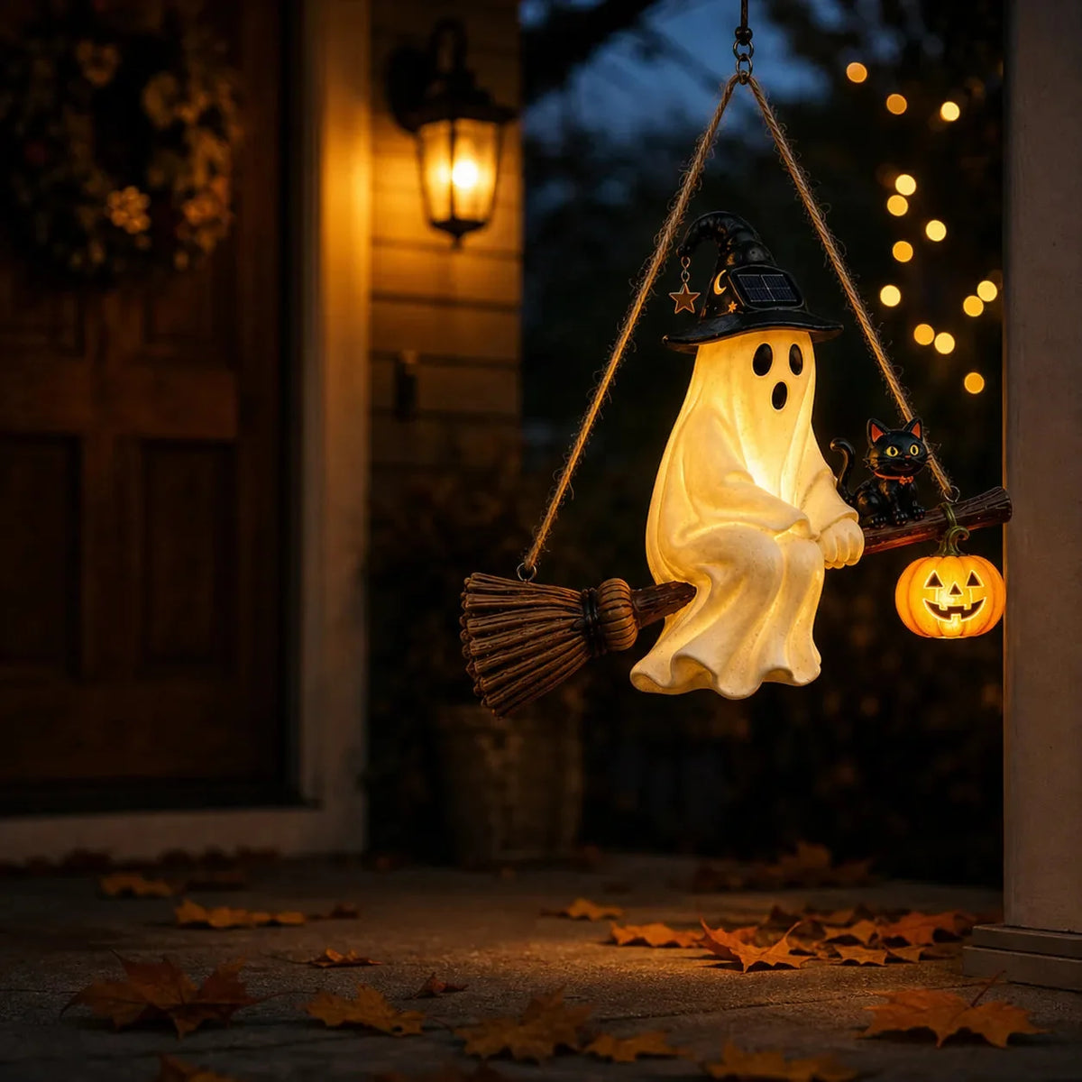 Solar ghost hanging light