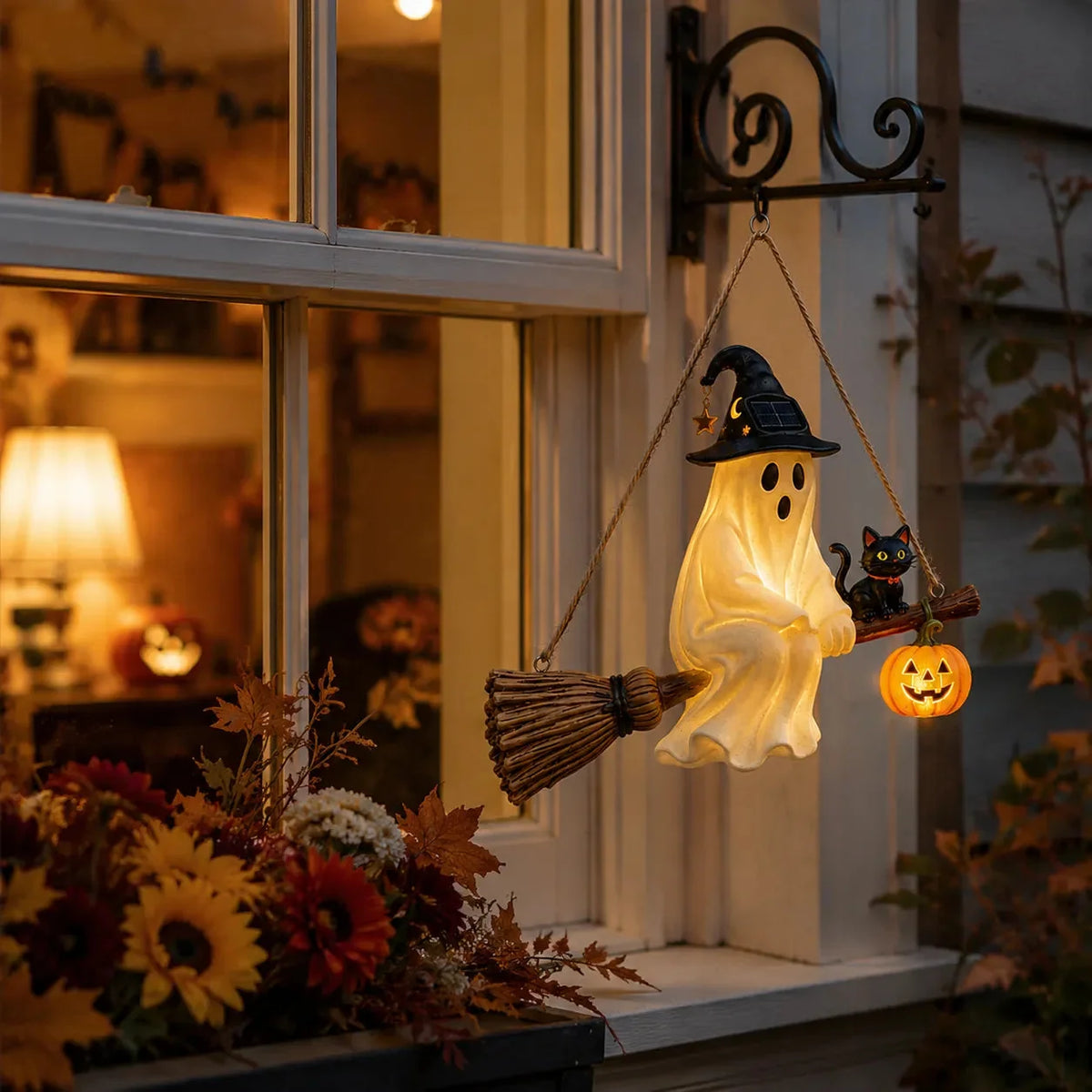 Solar ghost hanging light