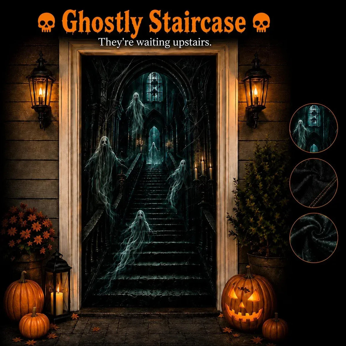 🔥 🎃 Halloween Portal Door Curtain – Realistic Spooky Door Decor