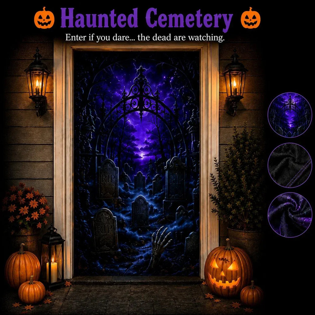 🔥 🎃 Halloween Portal Door Curtain – Realistic Spooky Door Decor