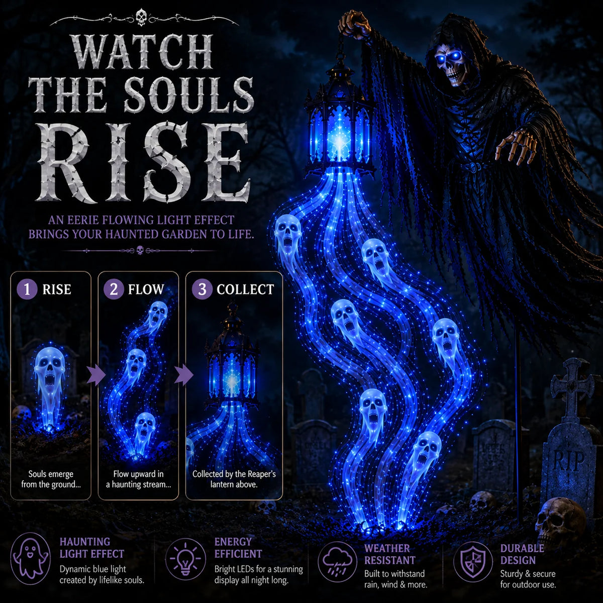 Halloween Soul Harvester Animated Garden Light