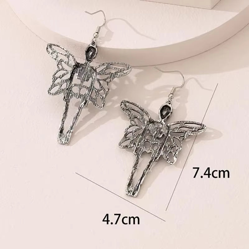Gothic Halloween Skeleton Skull Earrings For Women Retro Punk Metal Ghost Claws Dangle Earring Party Jewelry Halloween Gift
