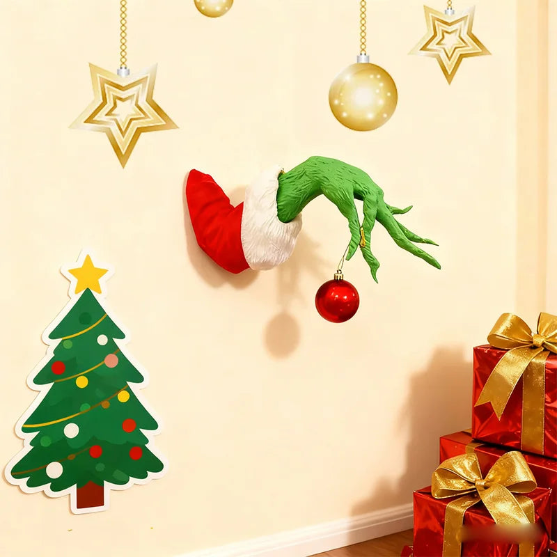The Fairy Christmas Tree Is Decorated With Green Plush Toys Monster Arms Puppets And Fairy Christmas Trees To Decorate The Party