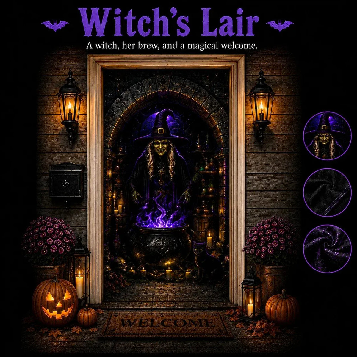 🔥 🎃 Halloween Portal Door Curtain – Realistic Spooky Door Decor