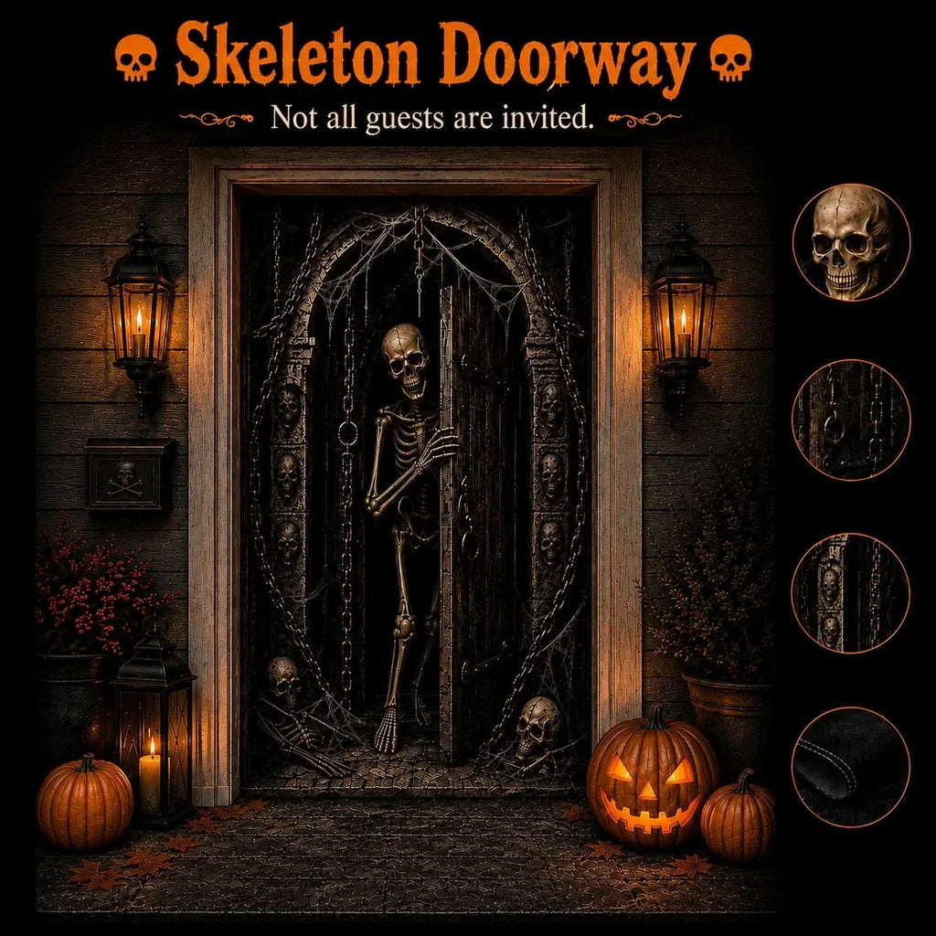 🔥 🎃 Halloween Portal Door Curtain – Realistic Spooky Door Decor