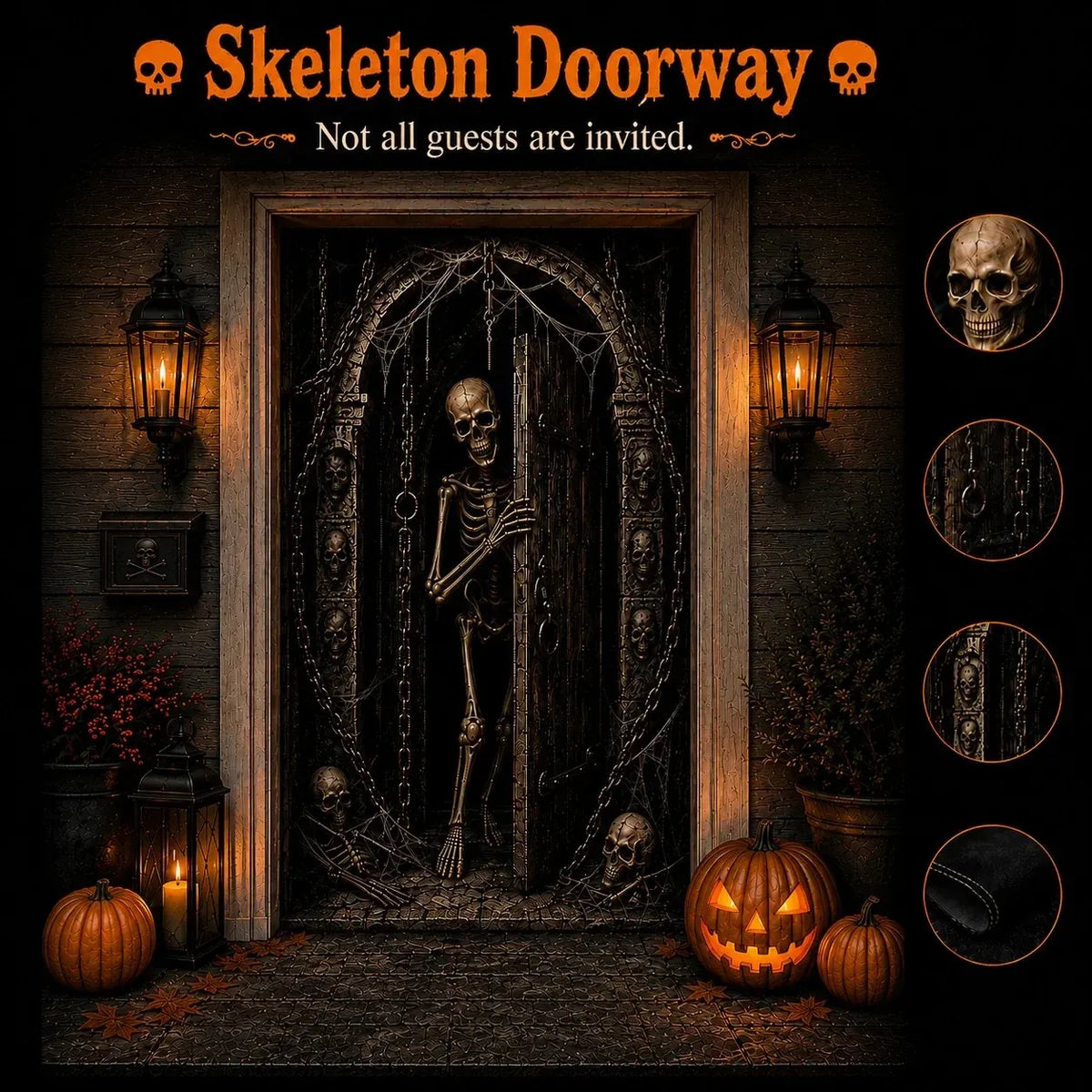 🔥 🎃 Halloween Portal Door Curtain – Realistic Spooky Door Decor