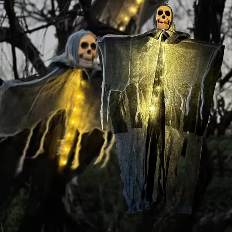 Glowing Skull Gauze Hanging Ghost
