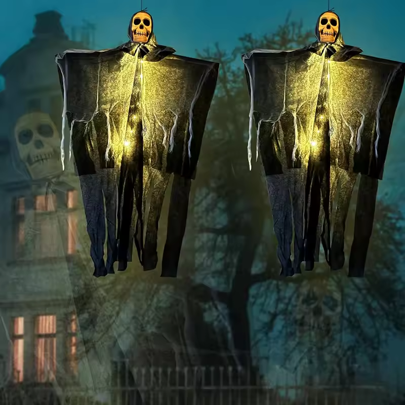 Glowing Skull Gauze Hanging Ghost