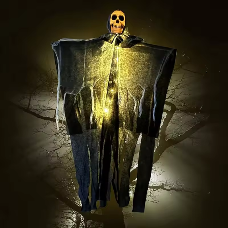 Glowing Skull Gauze Hanging Ghost