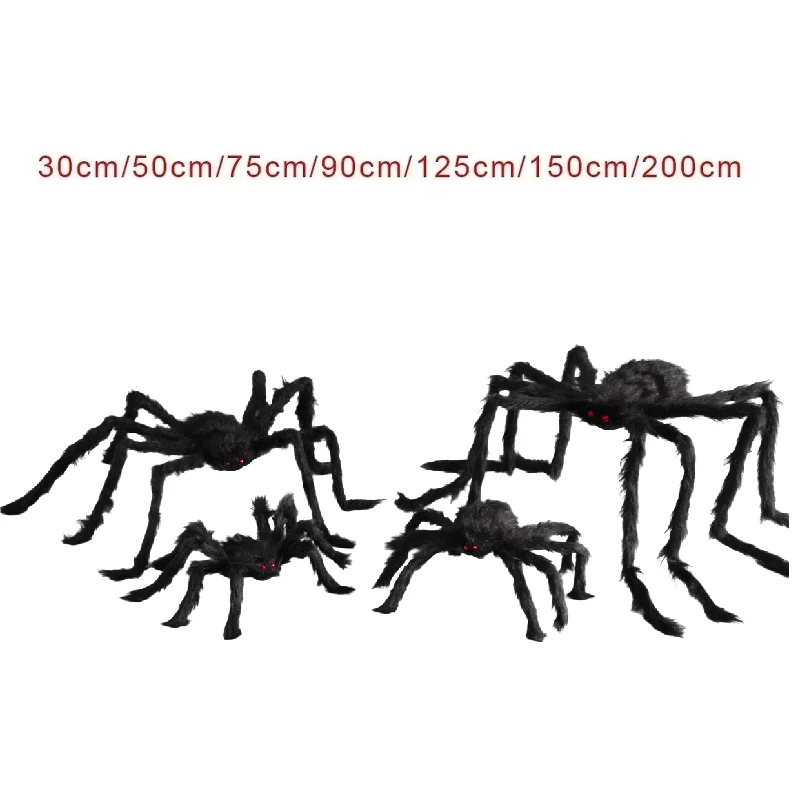 Giant Plush Halloween Spider Decoration