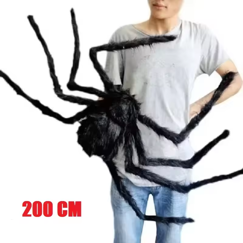 Giant Plush Halloween Spider Decoration