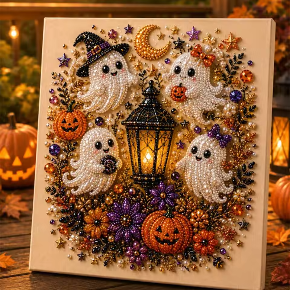 Halloween Ghost Pearl Art Kit