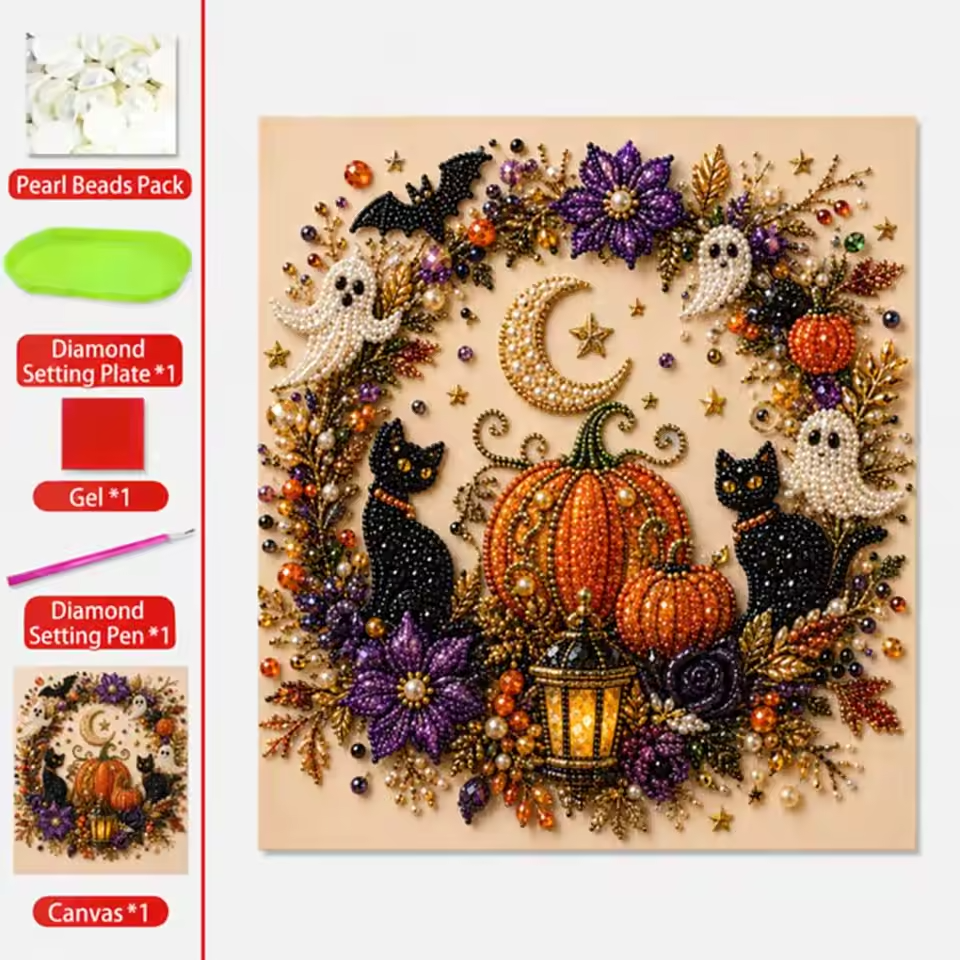 Halloween Ghost Pearl Art Kit