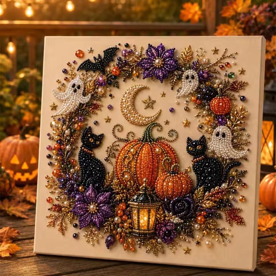 Halloween Ghost Pearl Art Kit