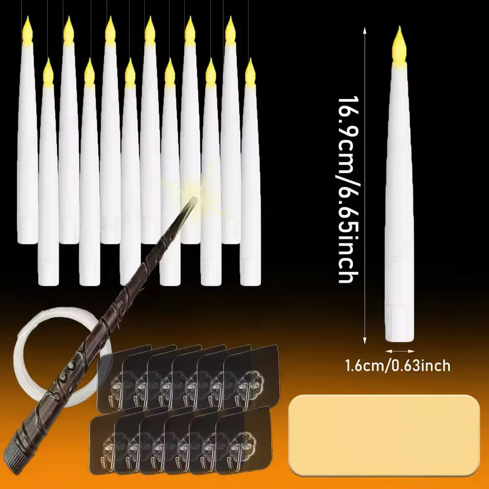Floating Flameless Candles with Wand Remote