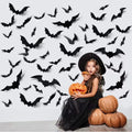 3D Black Bat & Spider Wall Stickers