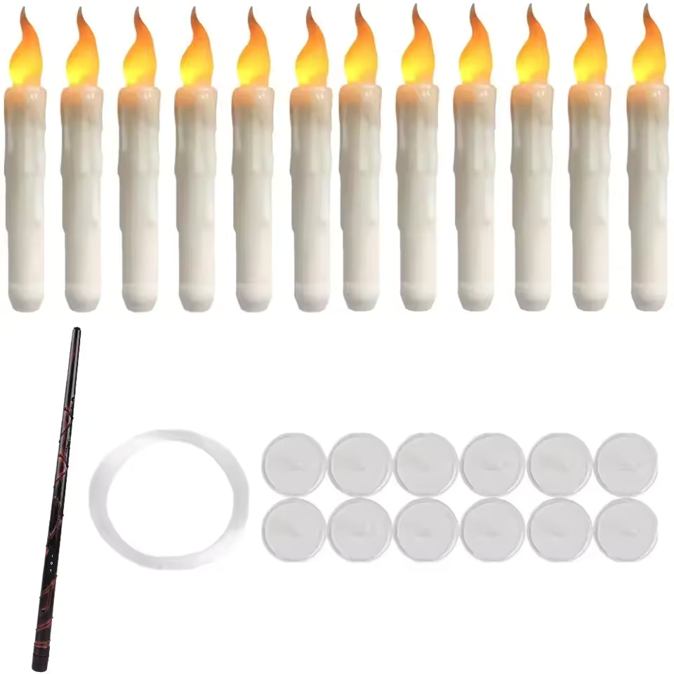 Floating Flameless Candles with Wand Remote